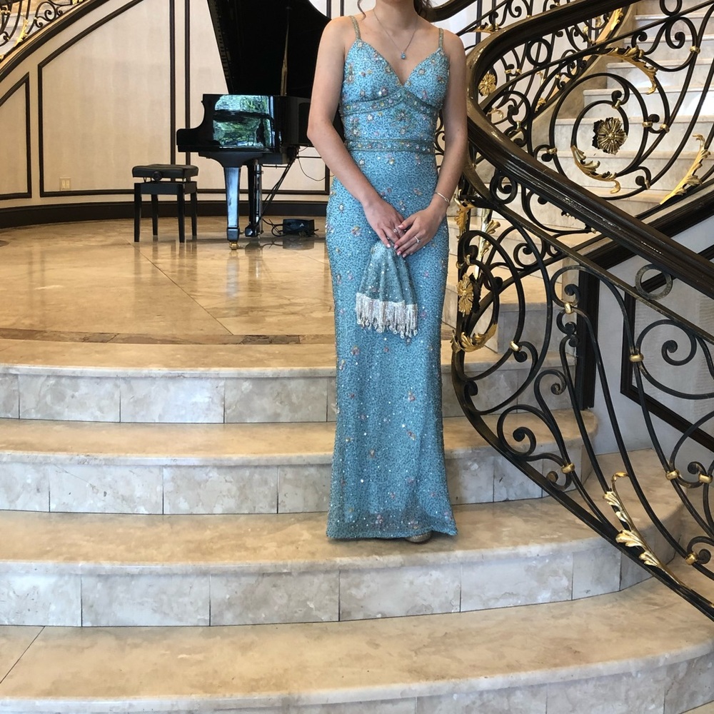 Beaded sherri hill dress.